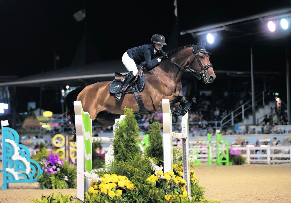 Horse Jumping Over Fence